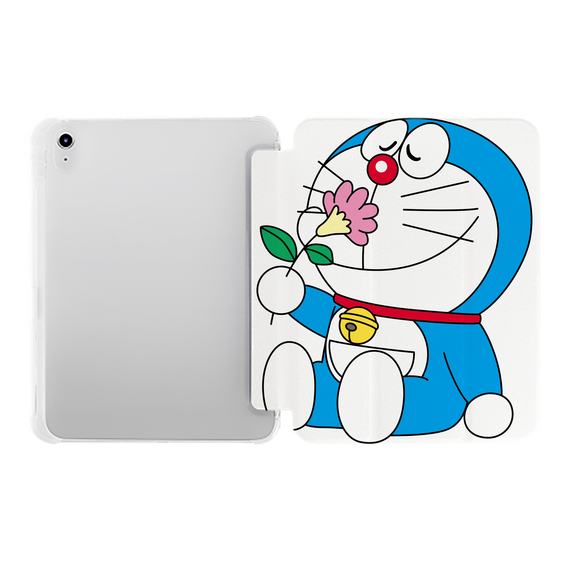（画像用） ドラえもん Doraemon IPad ケース ペン収納付き 三つ折りスタンド PUレザー×シリコン 対応機種9.5/10.5/10.9インチ